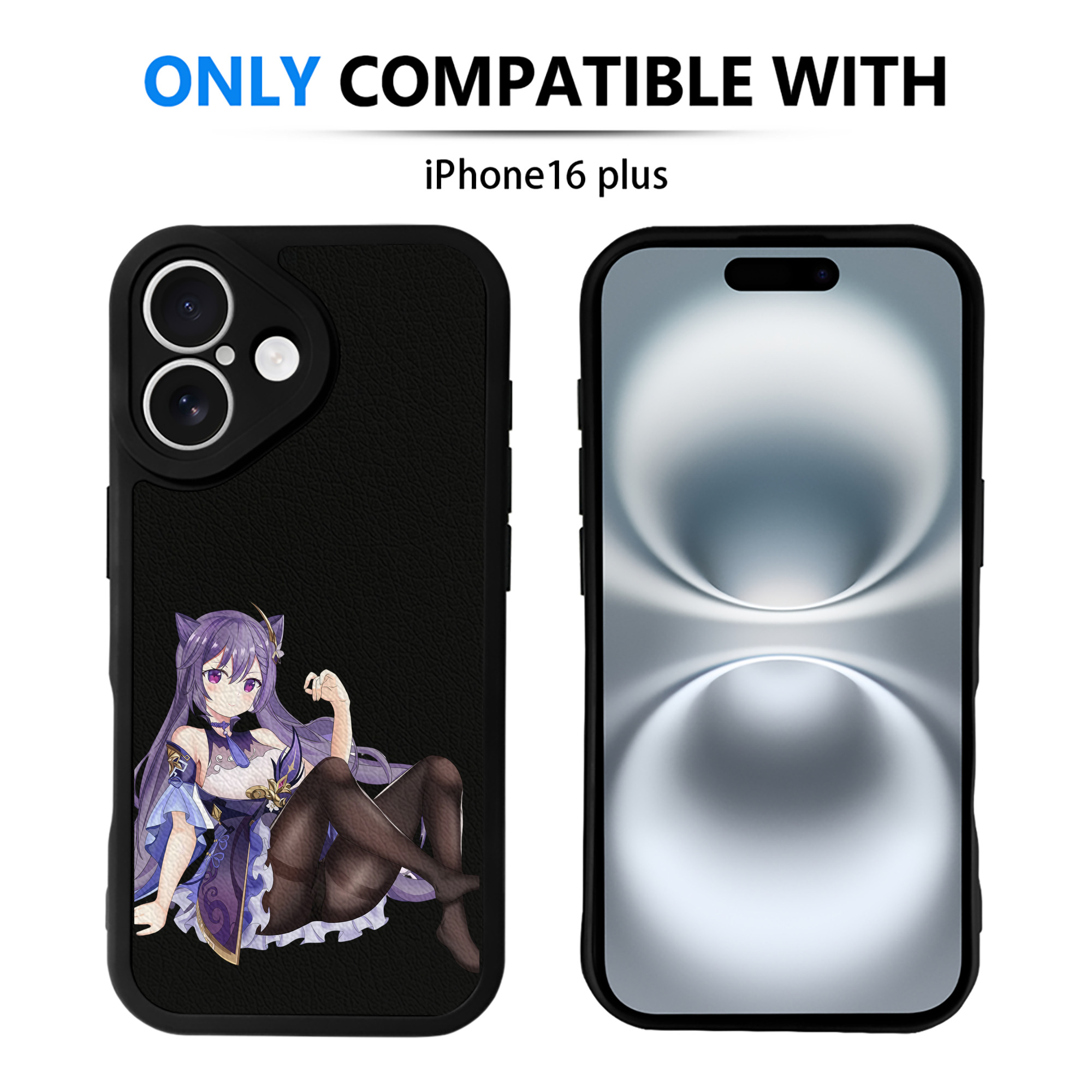 げんし神 刻晴 こくせい genshin Kokusei 【iPhone 16シリーズ対応】シリコンスマホケース（レザー調） 材質：シリコン